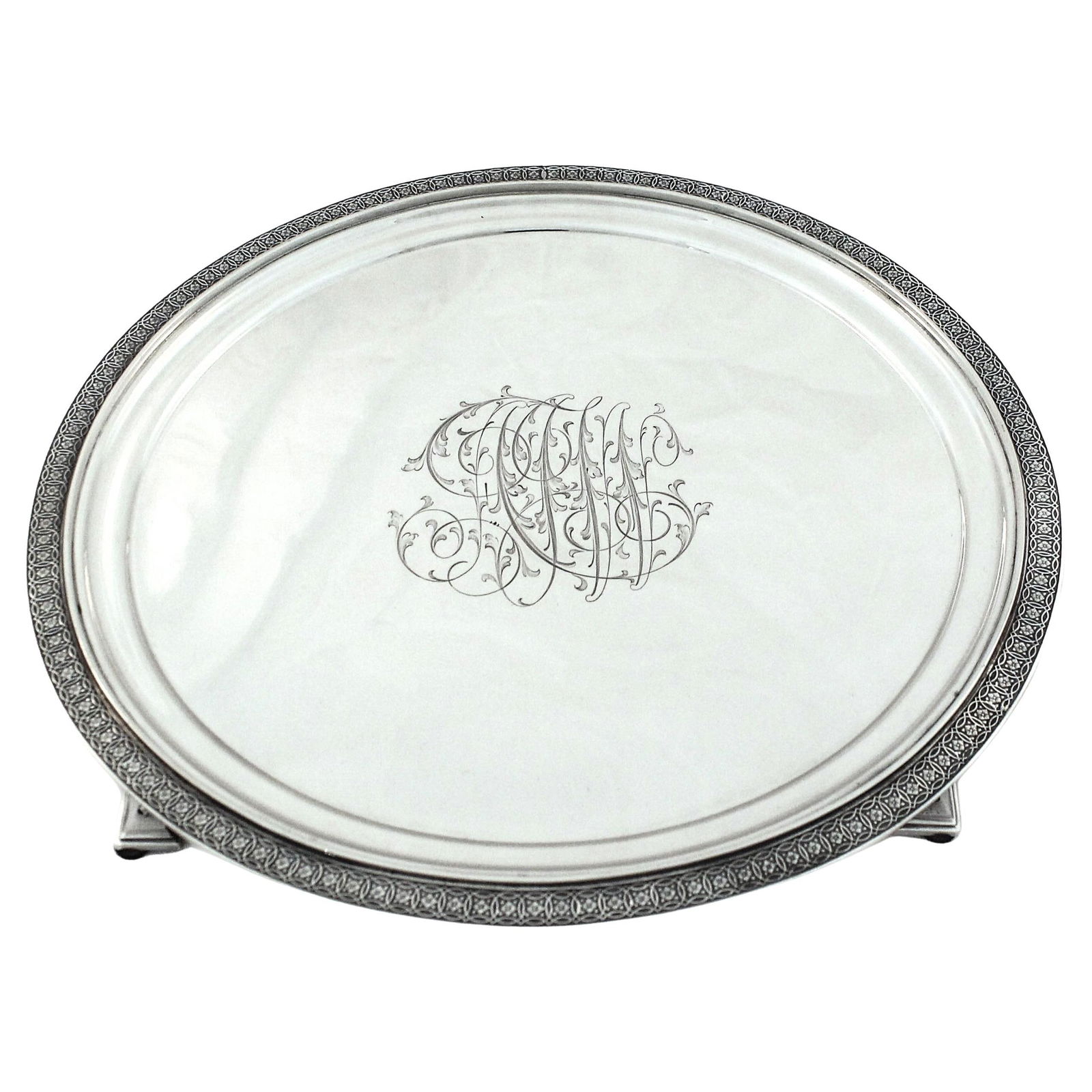 Tiffany & Co Sterling Silver Salver Victorian Neoclassical 13 in (1 of 6)