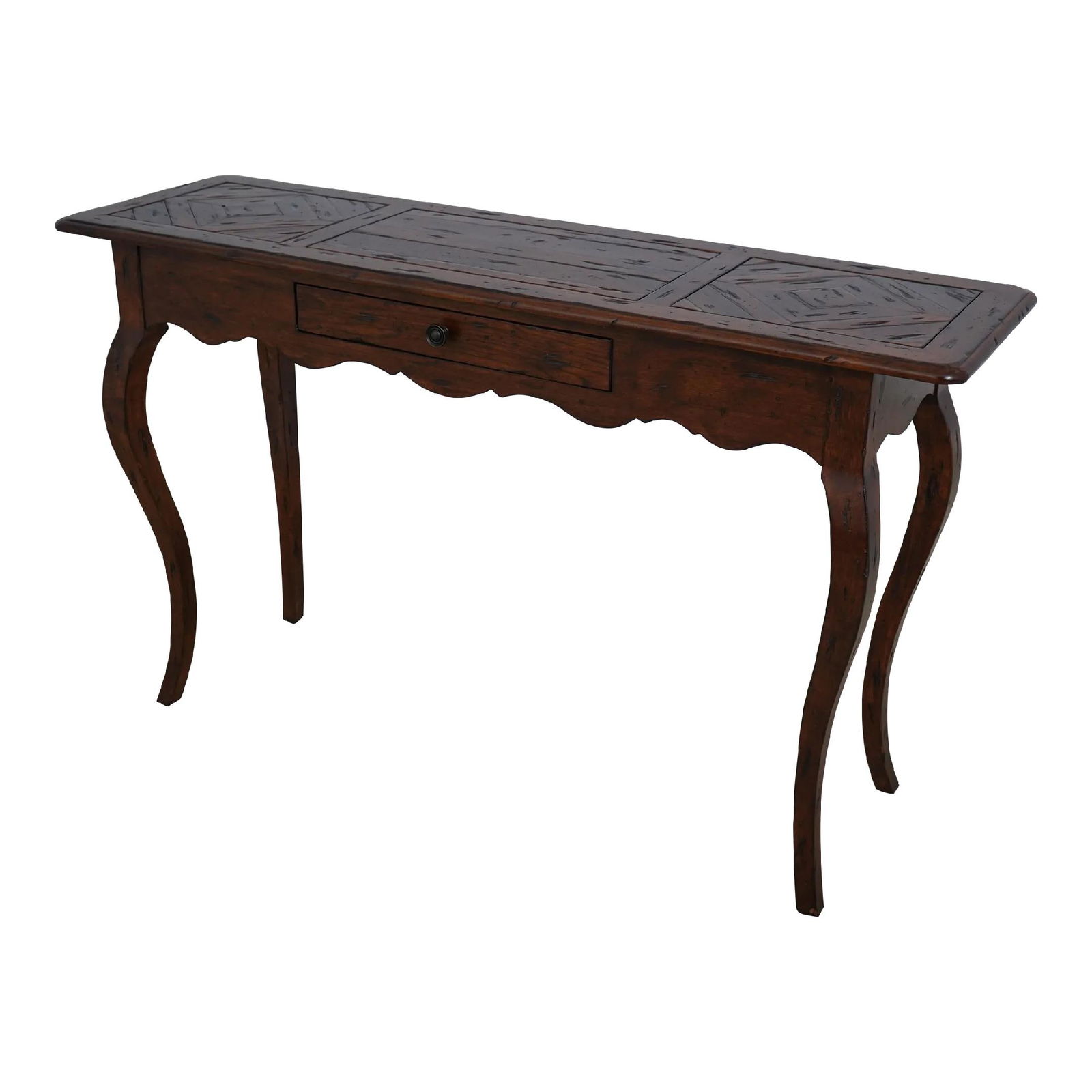 Hekman Distressed Wood Console Sofa Table with Dovetailed Drawer (1 of 10)
