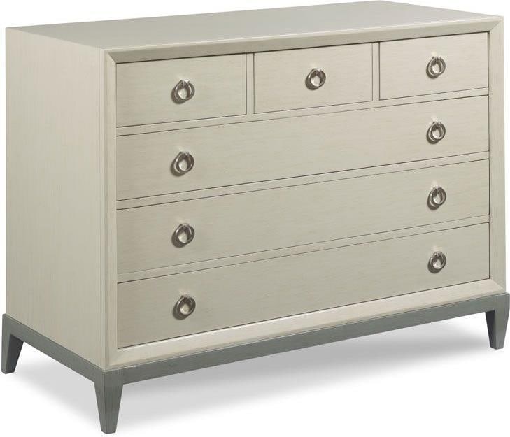 Woodbridge Payson Blue Chest of Drawers with Nickel Pulls (1 of 5)