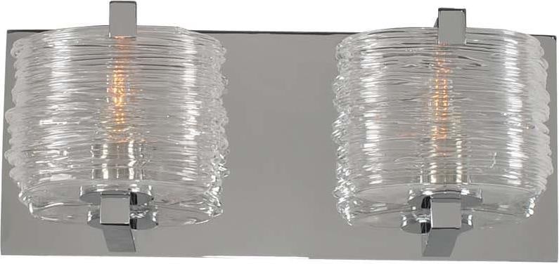 Kalco 2-Light Dimmable Hand-Blown Venetian Glass Bath Fixture (1 of 1)