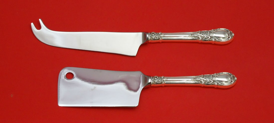 Lunt Sterling Silver American Victorian Cheese Serving Set 2pc Custom (1 of 1)