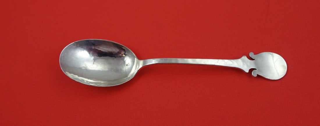 Shreve Fourteenth Century Sterling Silver Teaspoon 6 Inch Rounded Handle: Shreve Fourteenth Century Sterling Silver Teaspoon 6 Inch Rounded Handle This exquisite teaspoon, crafted by Shreve in the Fourteenth Century pattern, showcases a beautiful rounded handle tip. Made of