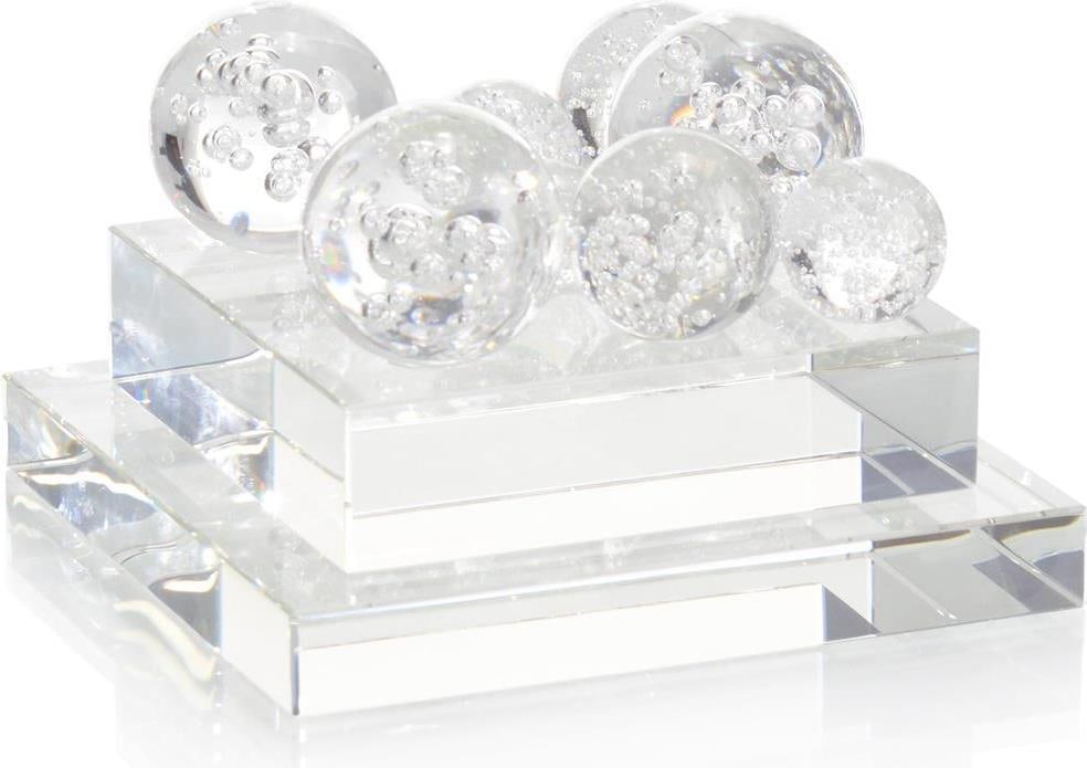 John-Richard Contemporary Bubble Glass Orb Sculpture 5.5H 7.5W 7.5D (1 of 1)