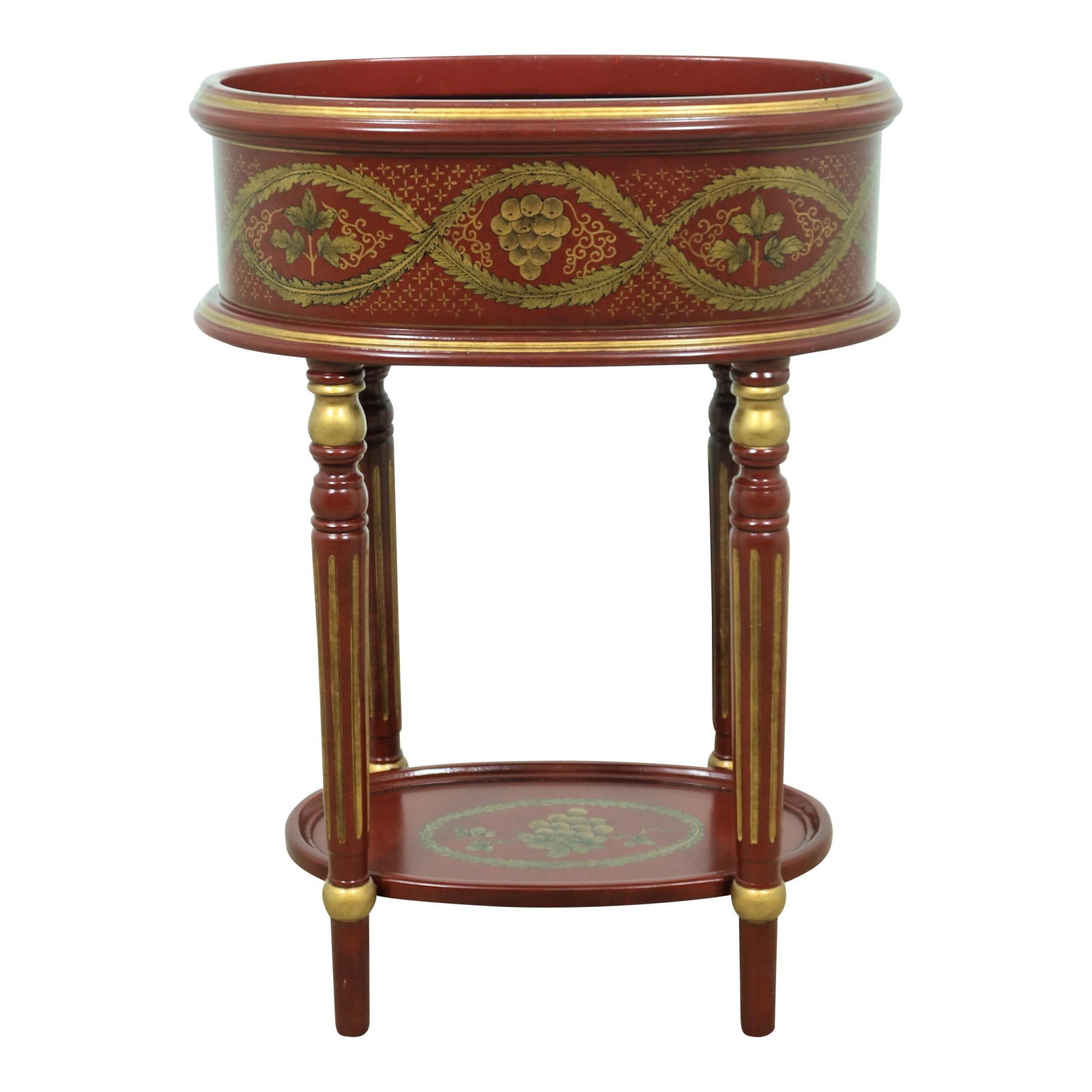 20 Year Old Classical Red Lacquer Planter Stand 24x15x32 (1 of 8)
