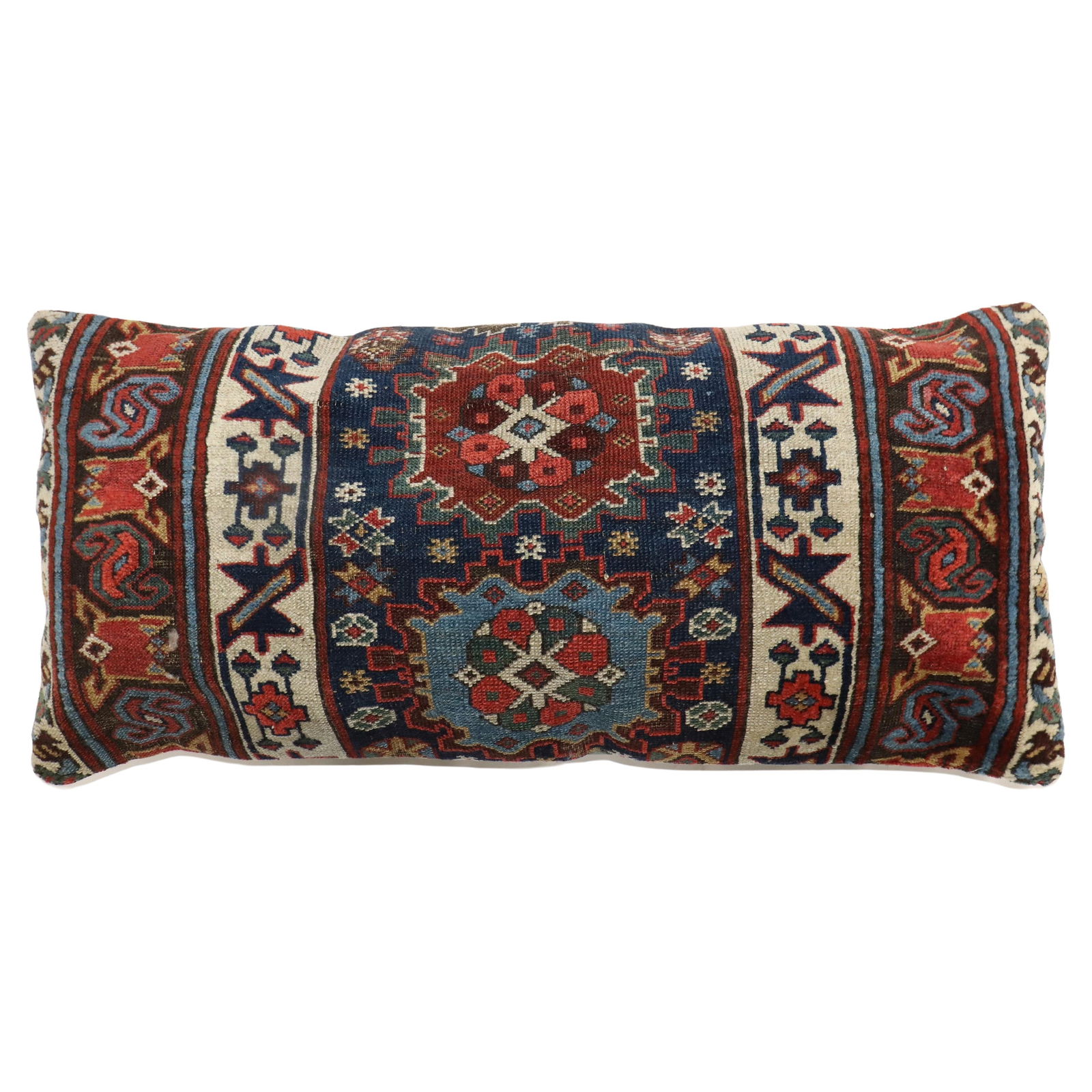 Vintage Large Bolster Pillow from Early 20th Century Persian Rug: Vintage Large Bolster Pillow from Early 20th Century Persian Rug Enhance your living space with this stunning Antique Northwest Persian Large Bolster Rug Pillow. Crafted from an early 20th-century Nor