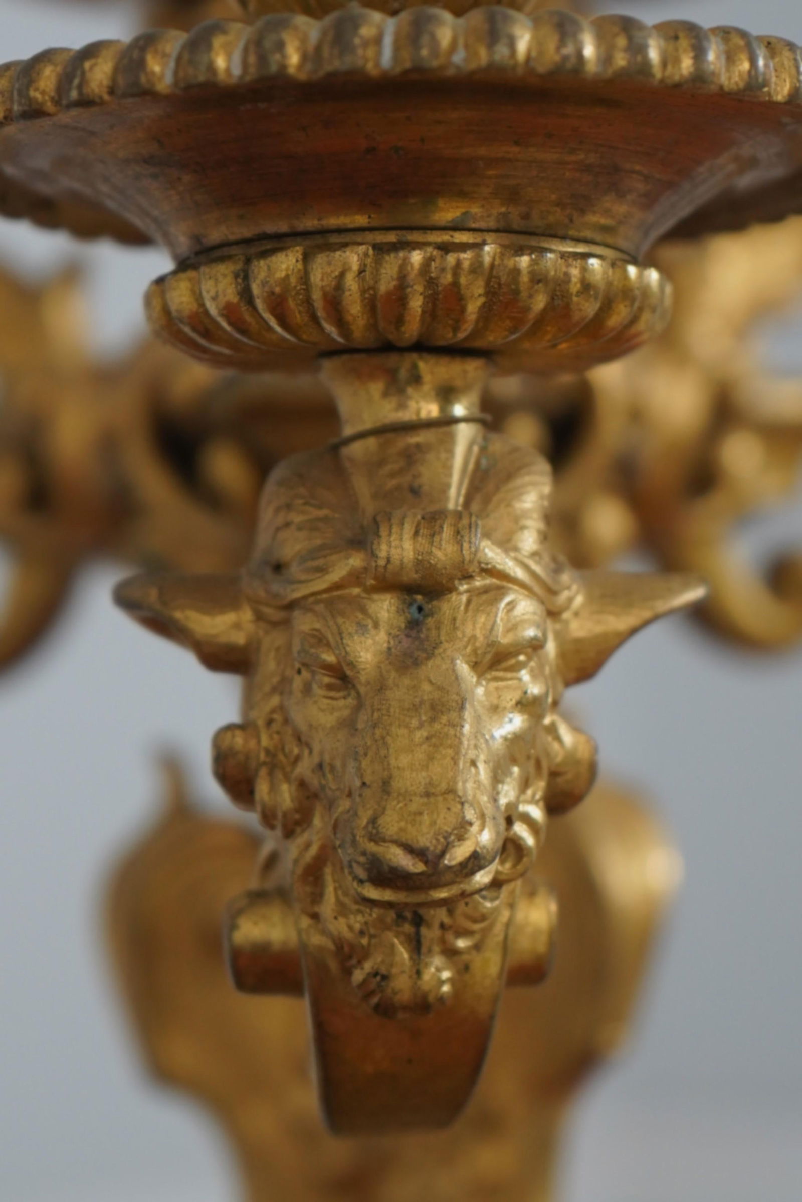 Elegant Pair of Mid 19th Century Bronze Candelabras in Gold Finish - 2