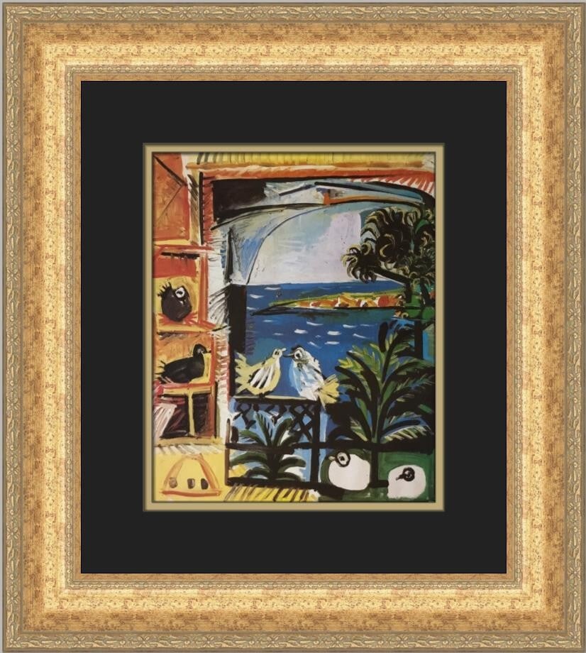 Pablo Picasso The Pigeons Custom Framed Art Print 1996 (1 of 2)