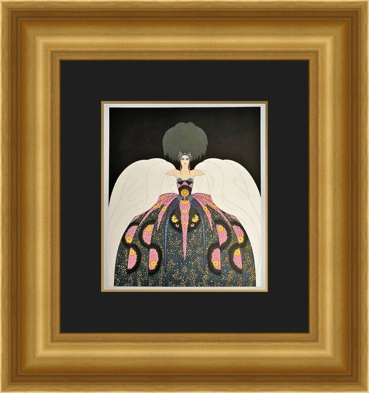 Erte Copacabana Art Deco Framed Print 1990 Lithograph (1 of 1)