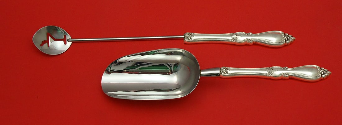 Towle Sterling Silver Queen Elizabeth I 2pc Bar Set Martini Spoon Ice Scoop (1 of 1)