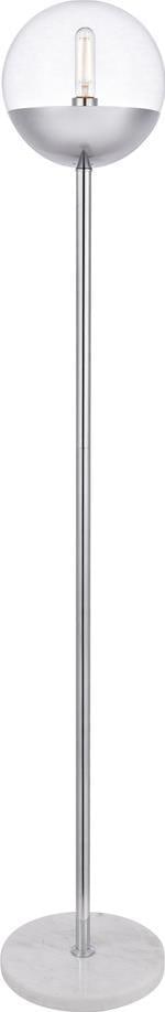 Elegant Lighting Eclipse Modern Floor Lamp Clear Glass Shade 62H (1 of 1)