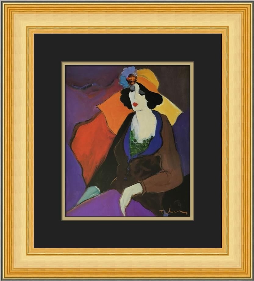 Itzchak Tarkay Beatrice Custom Framed Art Print 1979 (1 of 2)