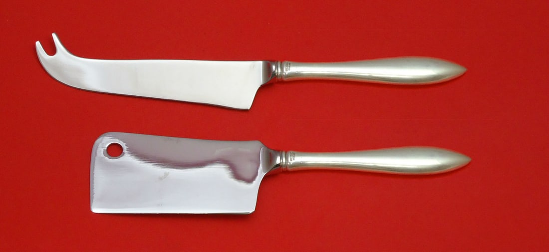 Shreve Buckingham Narrow Sterling Silver Cheese Serving Set 2pc Monogrammed (1 of 1)