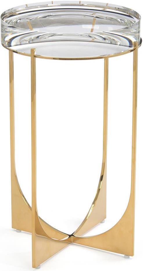 John-Richard Modern Brass Accent Table 20.5H 12W 12D (1 of 2)