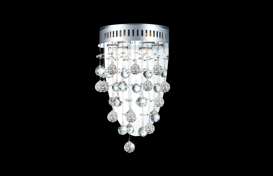 Elegant Lighting Galaxy Chrome Wall Sconce 3 Light Fixture (1 of 1)