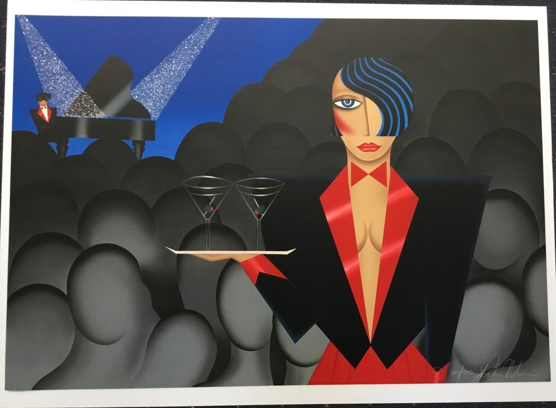 Robin Morris Alone In a Crowd Signed Limited Edition Lithograph 105/350 (1 of 4)