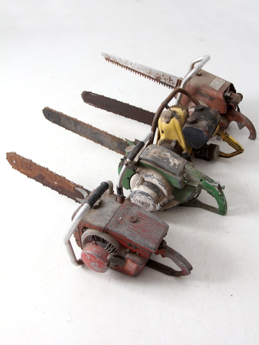 Vintage Mid-Century Chainsaw Collection Homelite Remington CMC Wright (1 of 16)