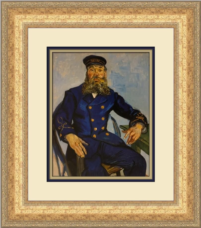 Vincent Van Gogh Portrait of Joseph Roulin Custom Framed Print 18 x 17 (1 of 2)