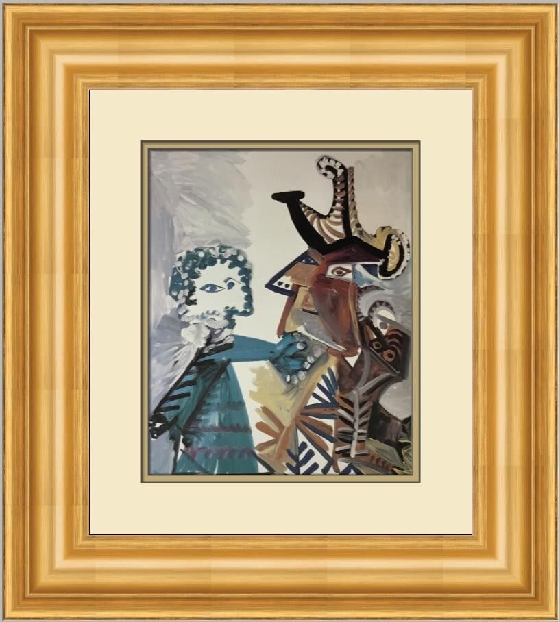 Pablo Picasso Musketeer and a Man Custom Framed Surrealism Print (1 of 2)
