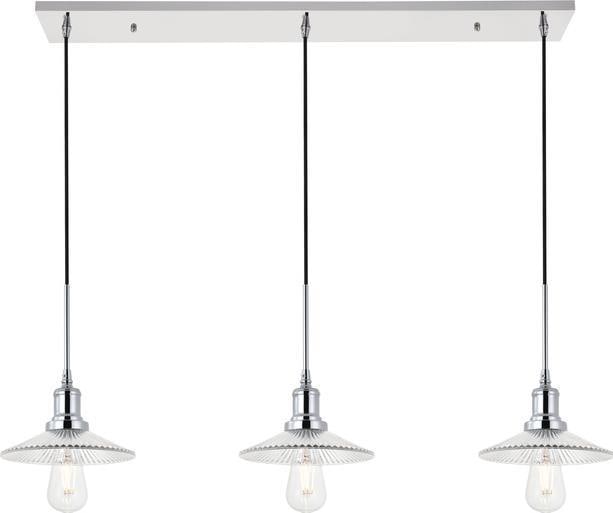 Elegant Lighting Waltz Adjustable Chrome Pendant Light 3 Bulb E26 (1 of 1)