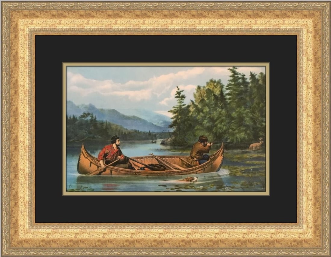 Currier & Ives American Hunting Scenes Framed Print 1952 (1 of 2)