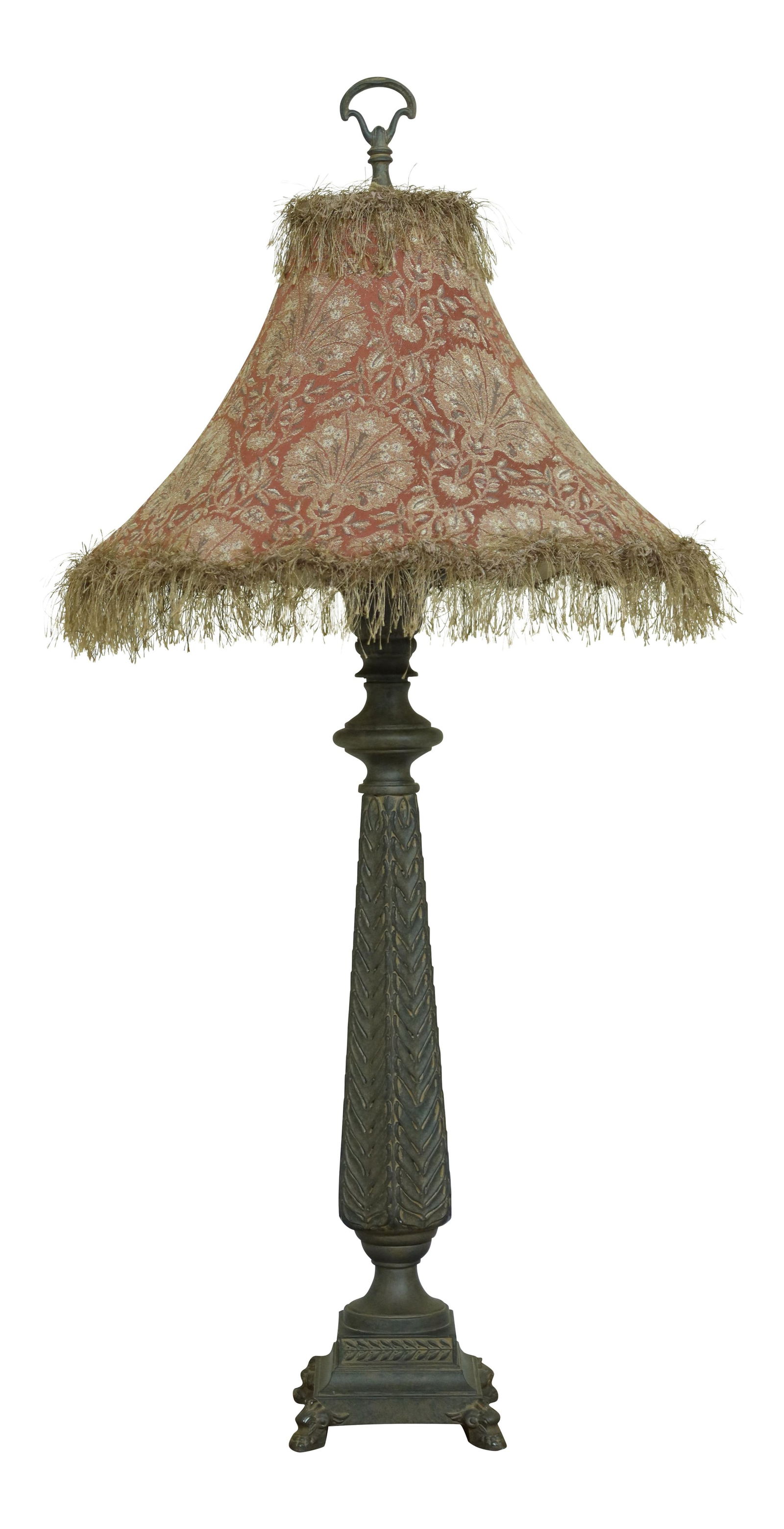 Elegant 46 Inch Bronze Finish Metal Table Lamp with Decorative Shade (1 of 8)