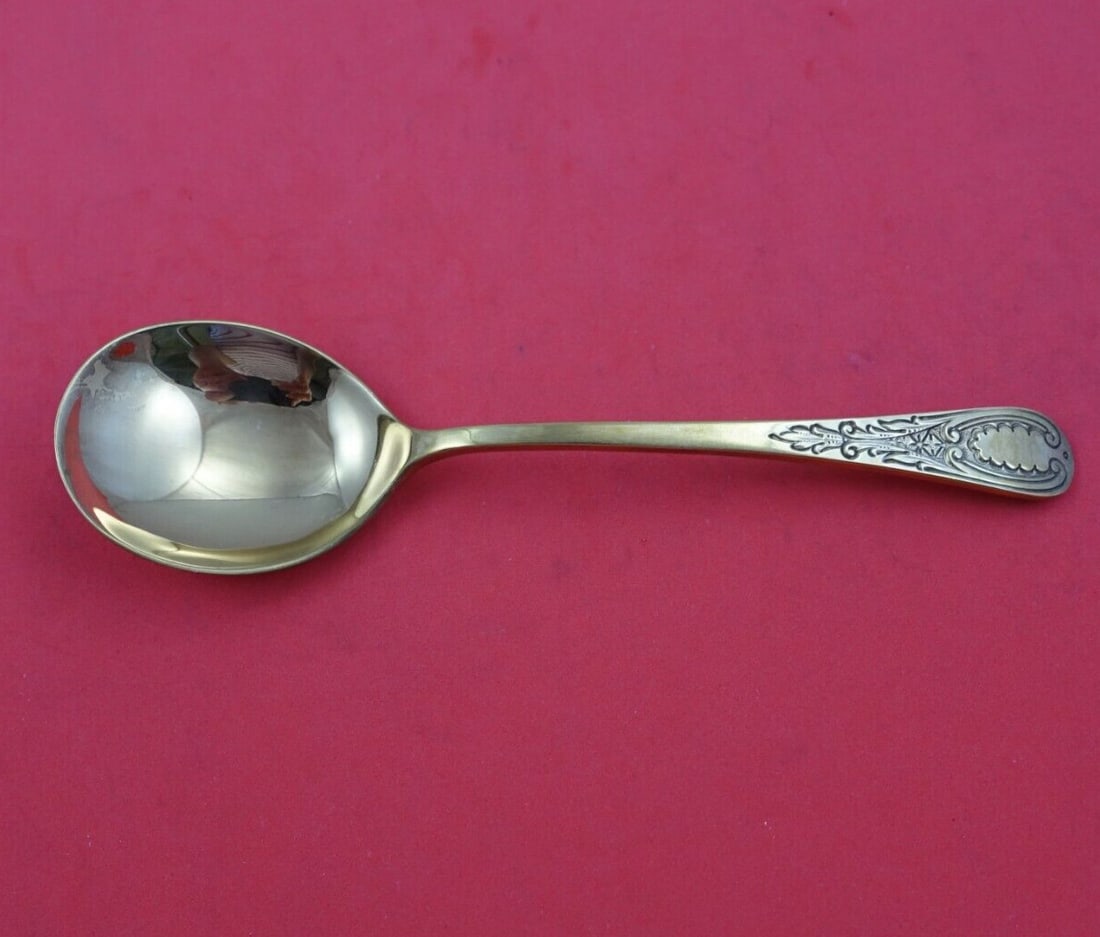 Tuttle Windsor Castle Vermeil Sterling Silver Soup Spoon 6.5 inches (1 of 3)