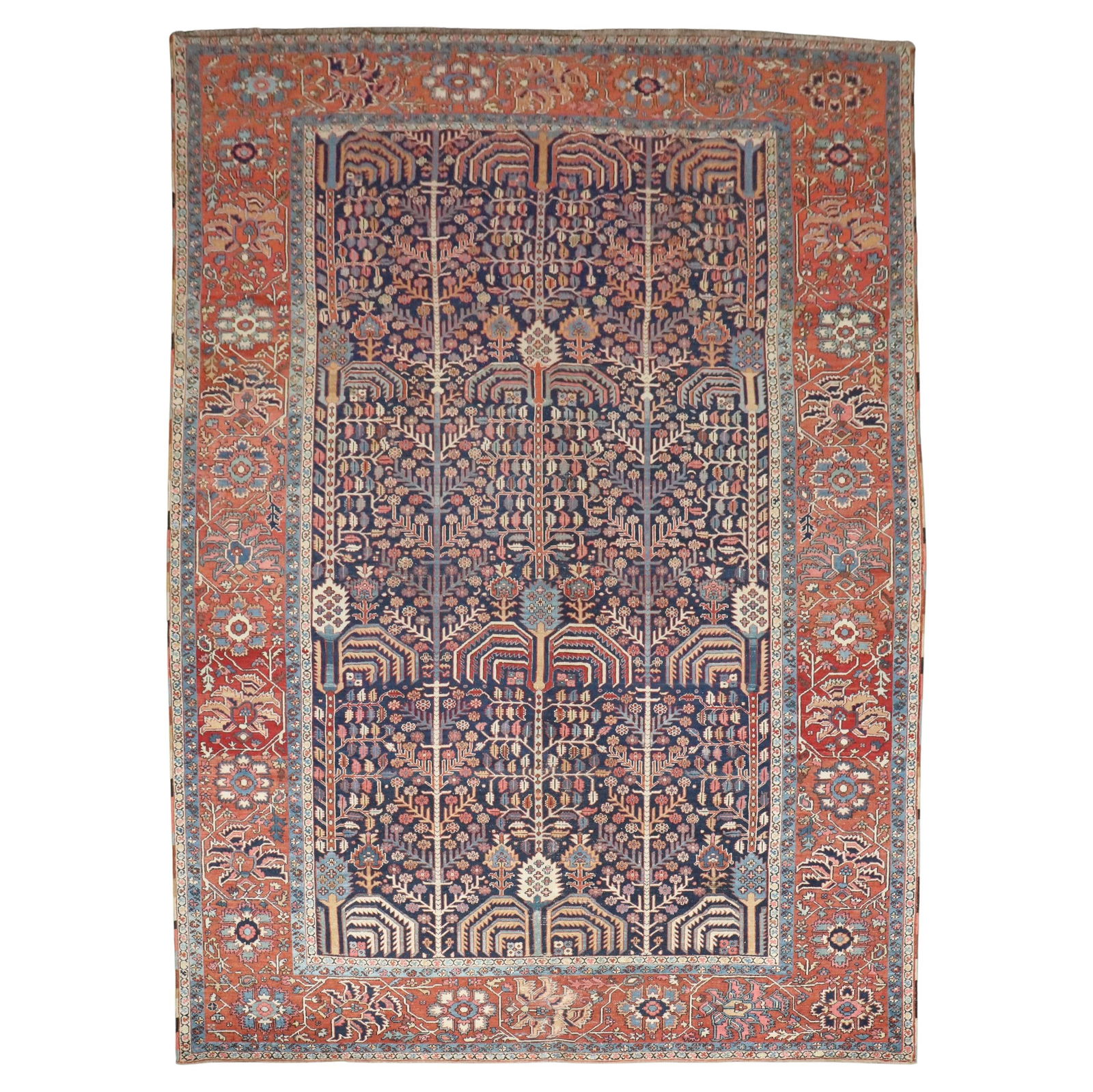 Persian Bakshaish Tree of Life Rug 10'10 x 14'2 Wool Hand-Woven (1 of 14)