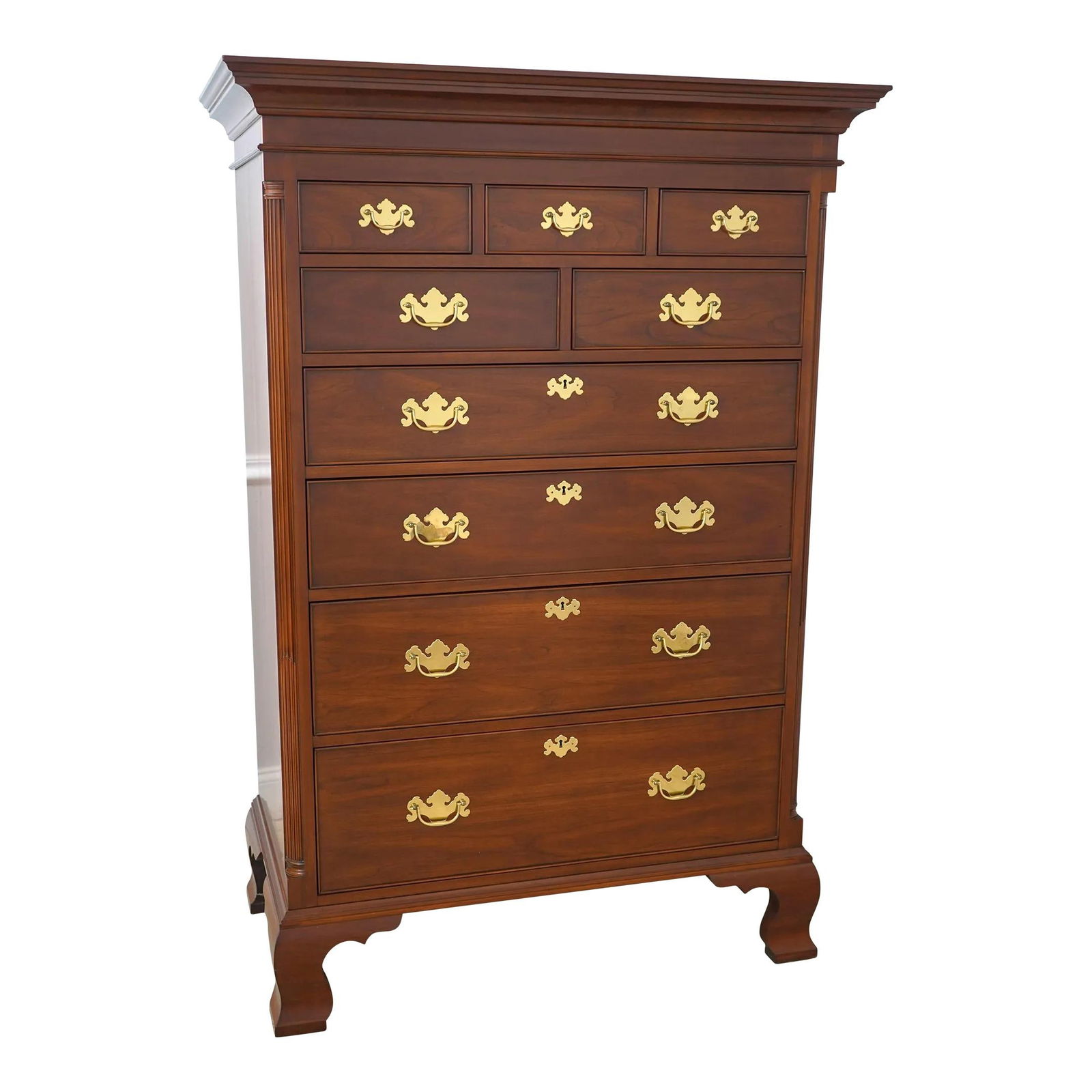 Henkel Harris Model 175 Cherry Chest Chippendale Style Dovetailed Drawers (1 of 10)