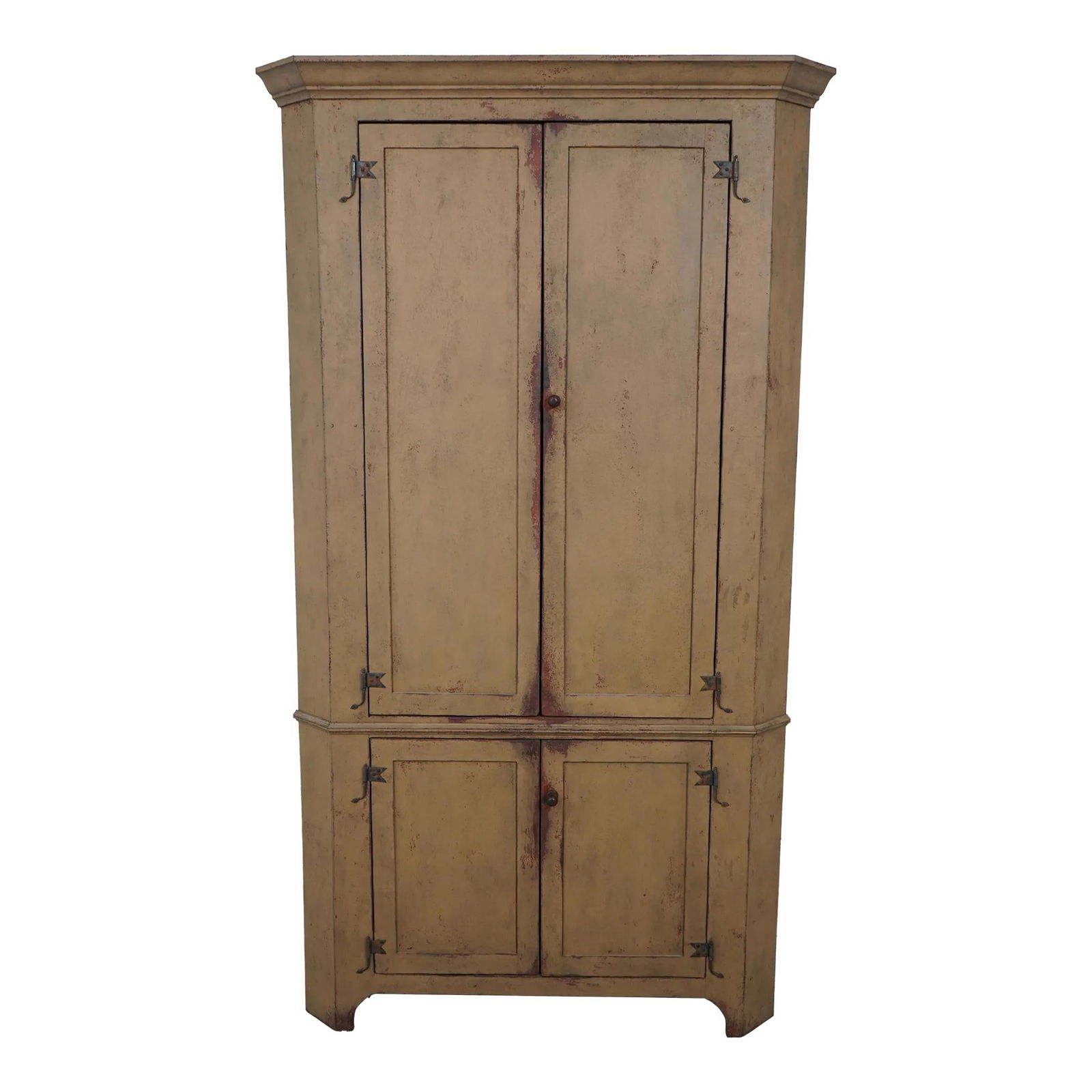 J.Murphy Handcrafted Painted Country Corner Cabinet 2 Piece Wood (1 of 10)