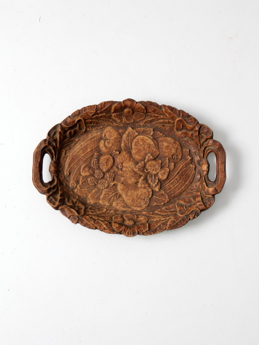 1960s Burwood Products Oval Tray with Floral Design (1 of 5)