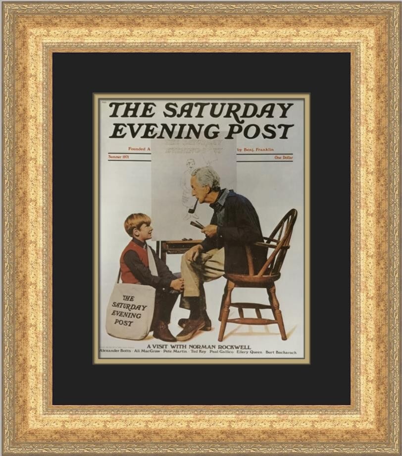 Norman Rockwell A Visit Custom Framed Art Print 1983 (1 of 2)