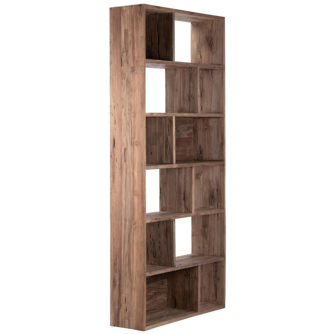 Eco-Friendly Mariz Tall Bookcase Reclaimed Teak Wood 88H 39W 12D (1 of 5)