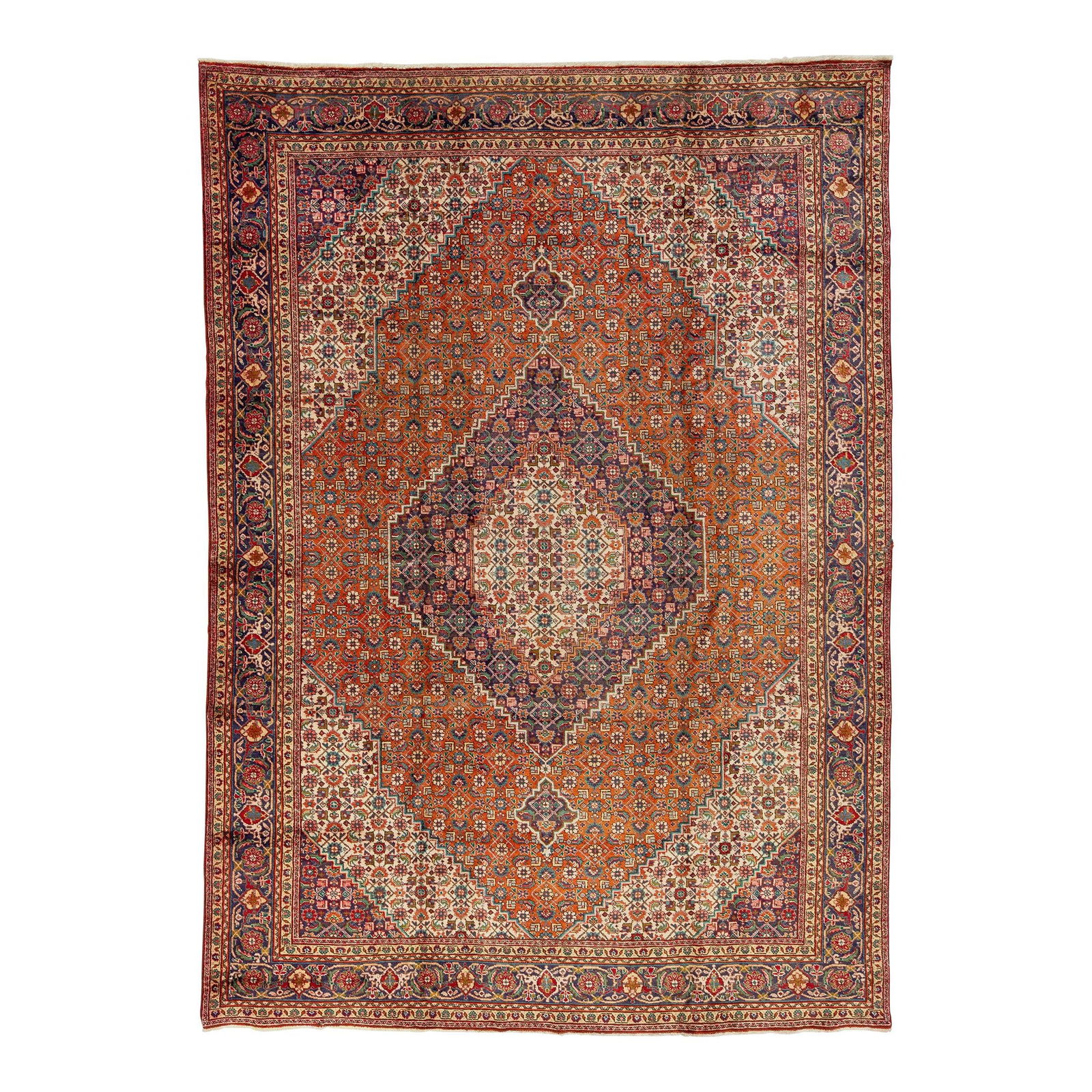 Vintage Persian Serab Hand-Knotted Wool Rug 8 x 11'3 Allover Geometric Design (1 of 10)