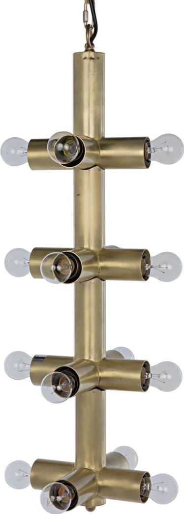 Noir Brass Axe Bowl Chandelier 30H Classic Lighting (1 of 1)