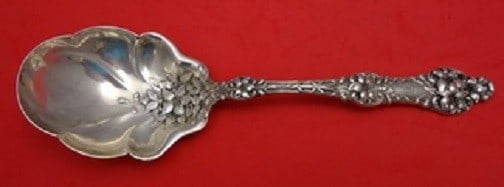 Gorham Old Orange Blossom Sterling Silver Berry Spoon 7 3/4" (1 of 1)