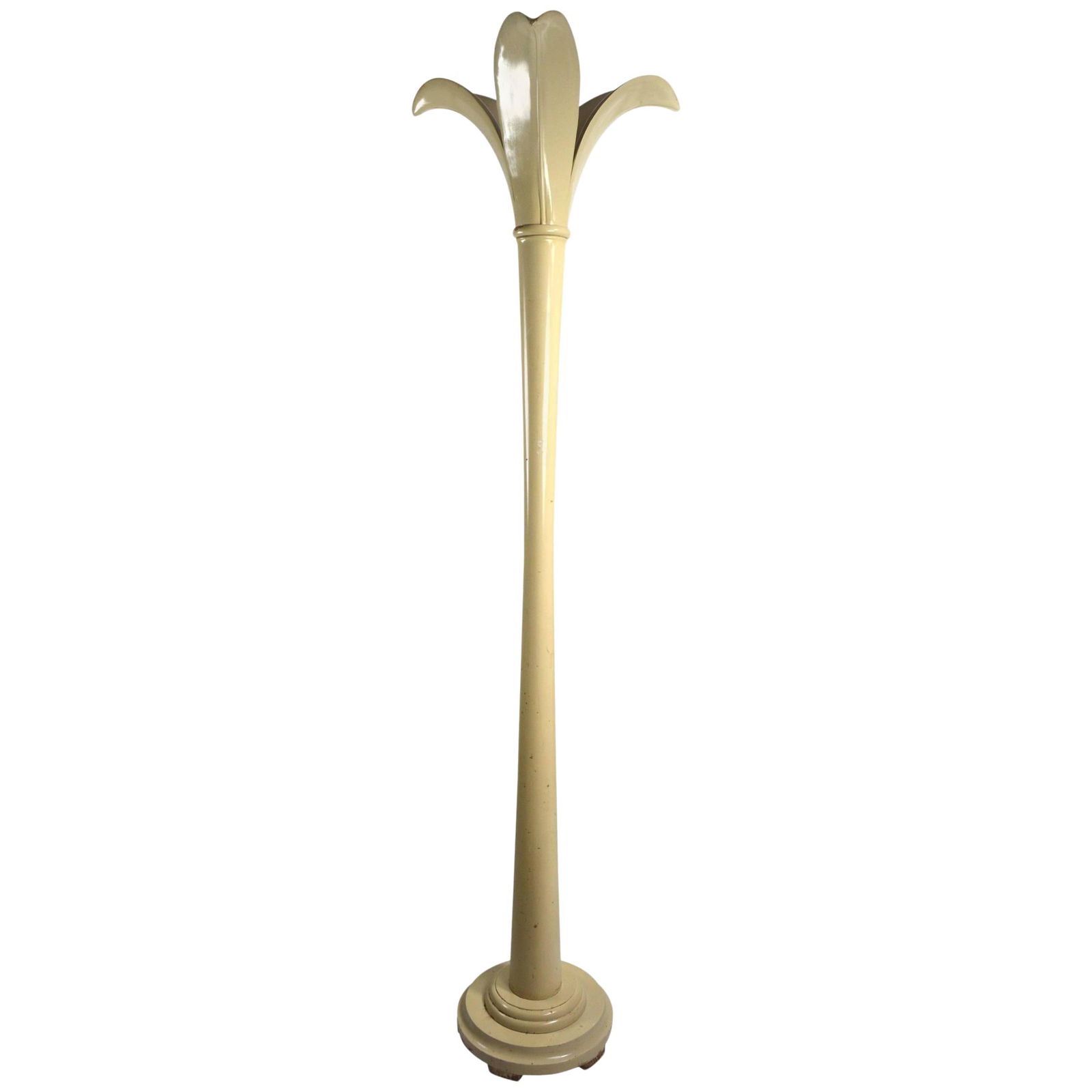 Elegant Off-White Torchiere Floor Lamp Inspired by Springer (1 of 9)