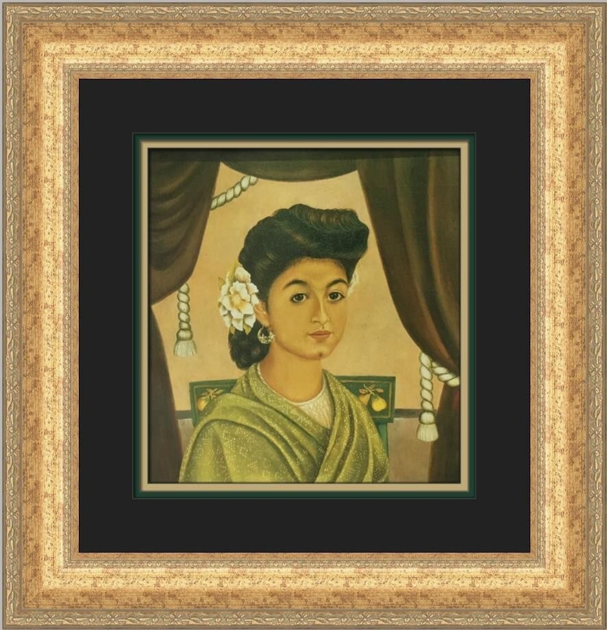 Frida Kahlo Portrait of Morillo Zafa Custom Framed Art Print 18x18 (1 of 2)