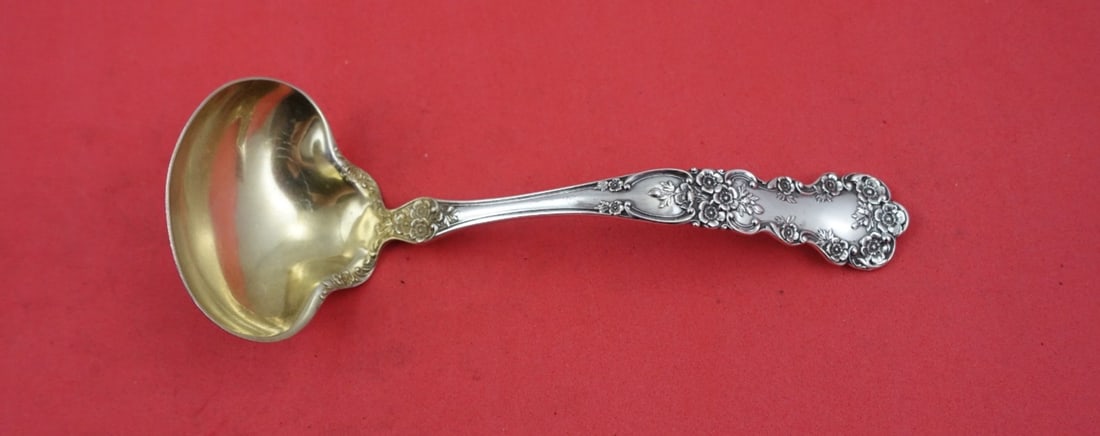Gorham Buttercup Sterling Silver Gravy Ladle Gold Washed 6 3/4" (1 of 2)