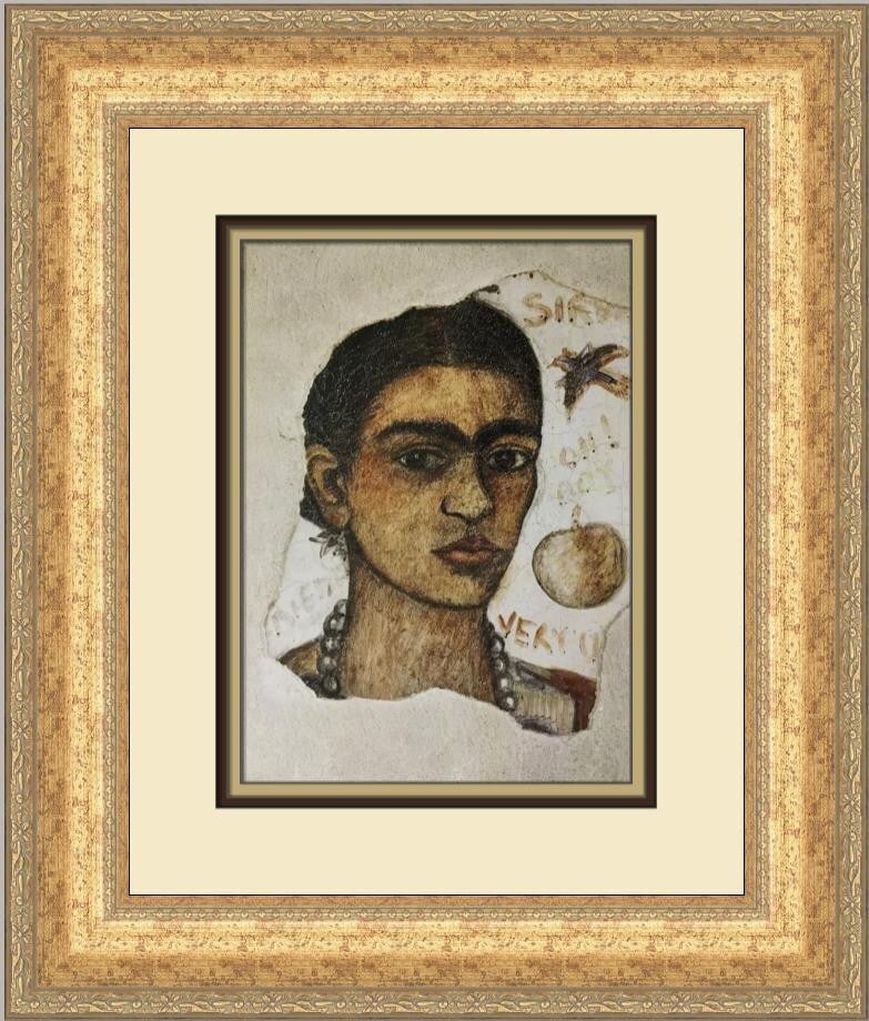 Frida Kahlo Self-Portrait Very Ugly Custom Framed Art Print (1 of 2)