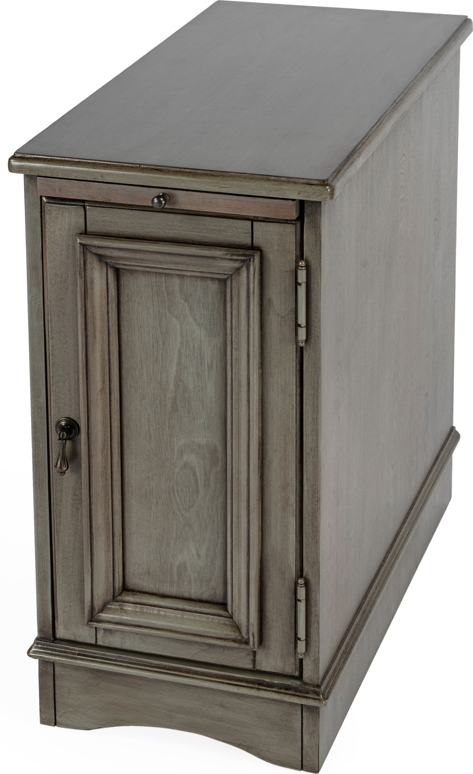 Butler Harling Silver Satin Wood Cabinet 24H 12W 24D (1 of 9)