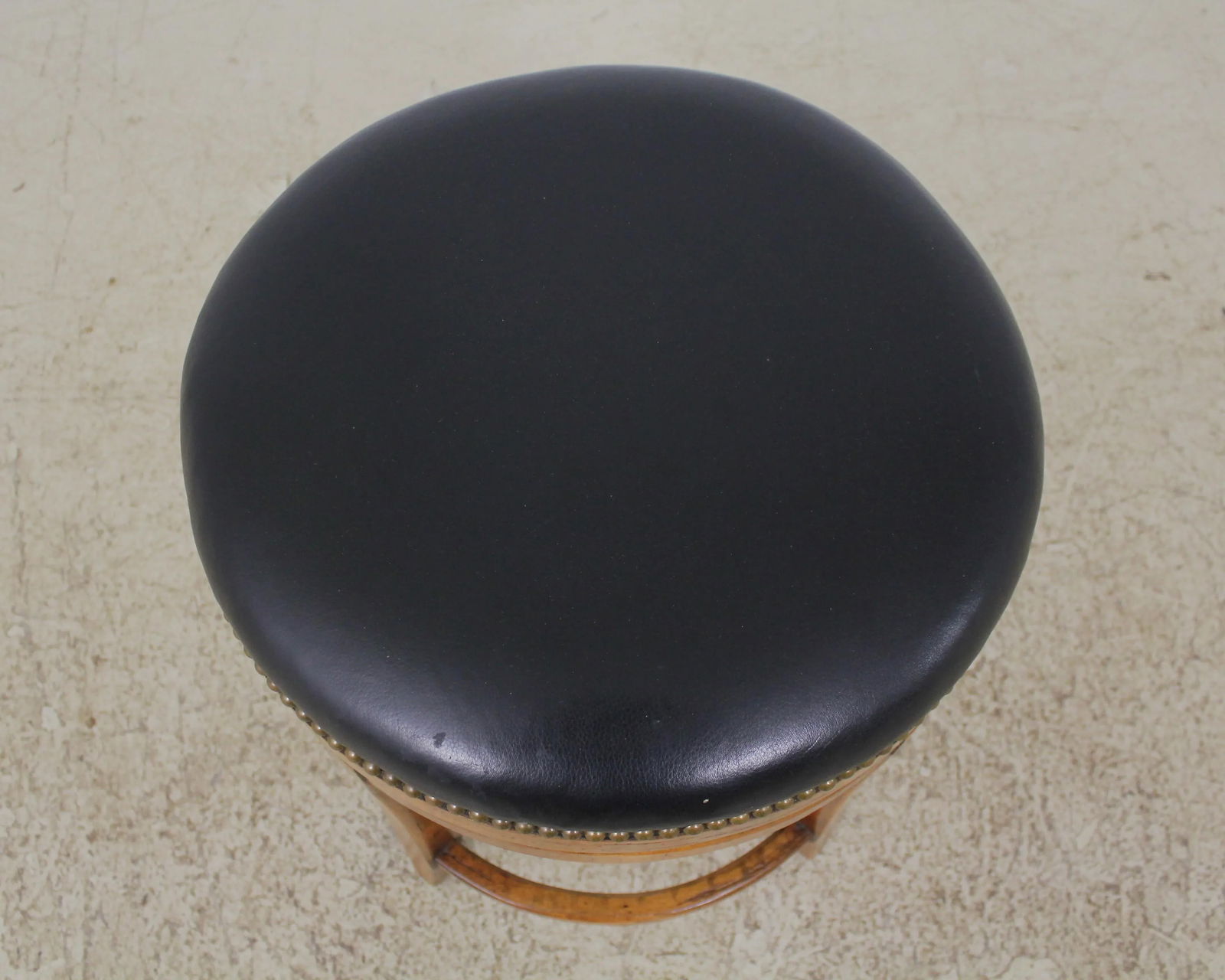 Guy Chaddock Rustic Leather Stools Pair with Distressed Finish - 3