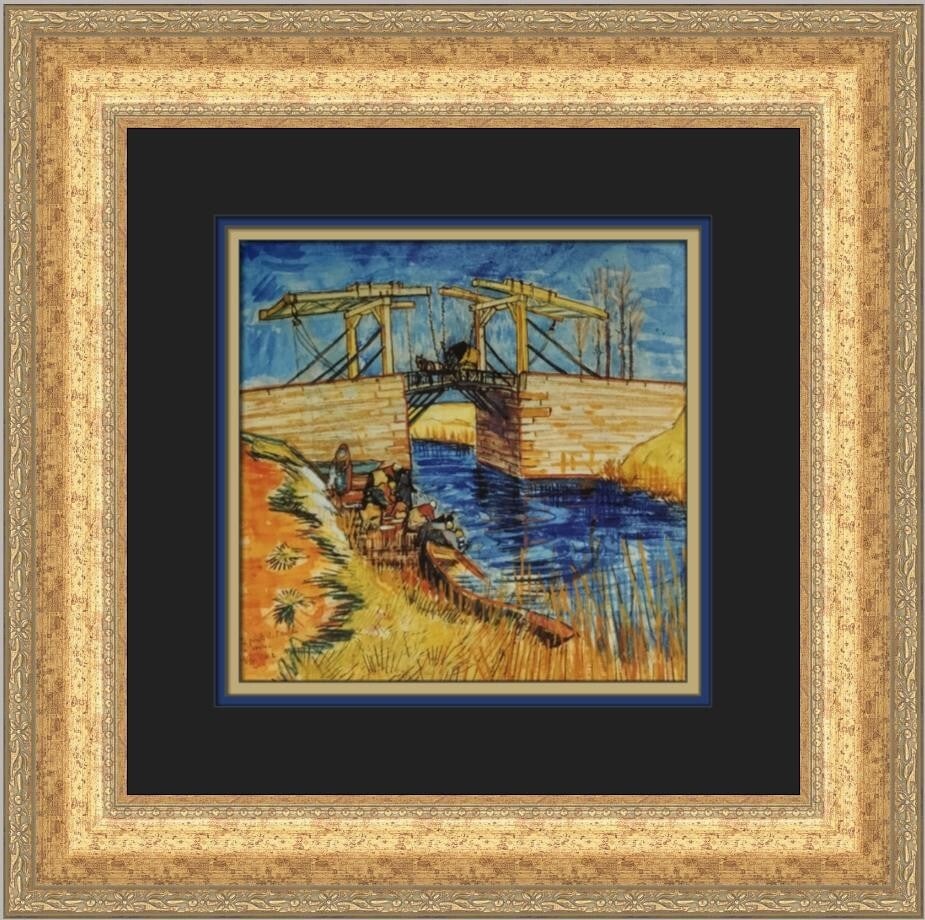Vincent Van Gogh The Bridge at Arles Custom Framed Print 16x15 (1 of 2)