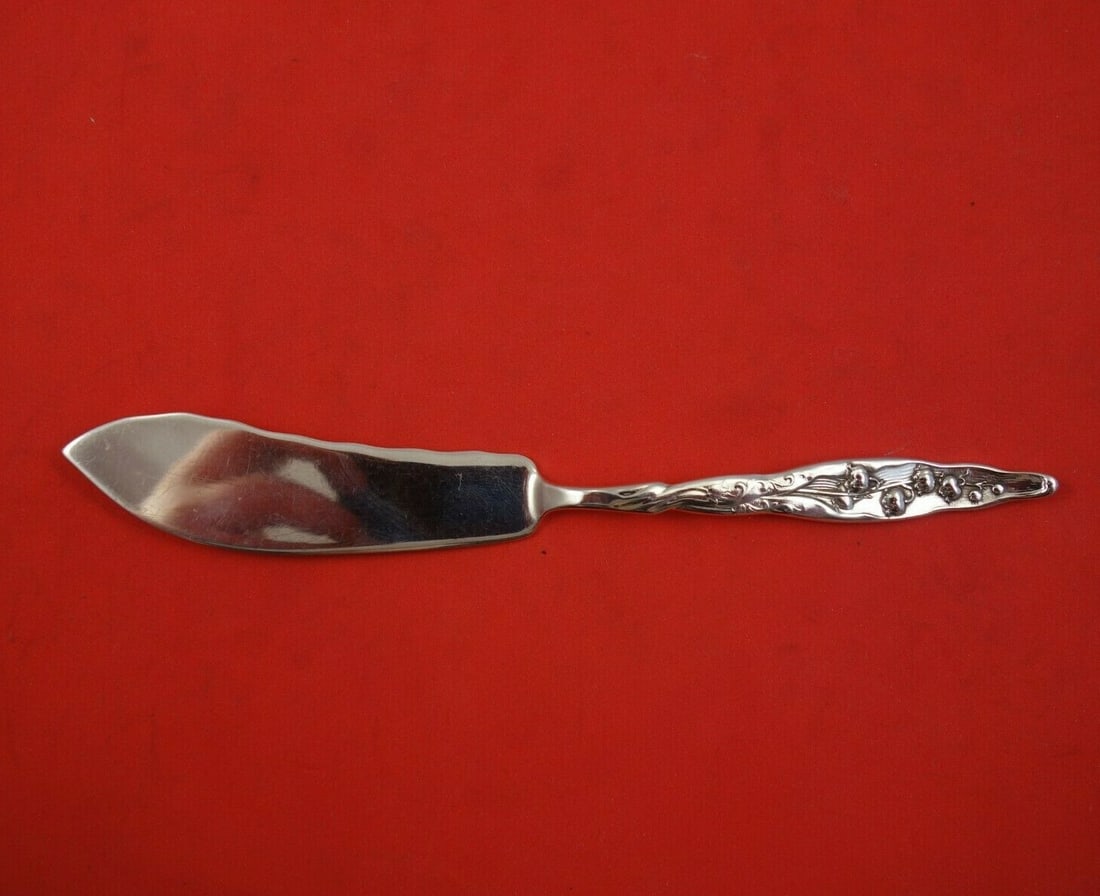 Whiting Sterling Silver 6 3/4" Master Butter Knife Lily of the Valley Pattern (1 of 3)