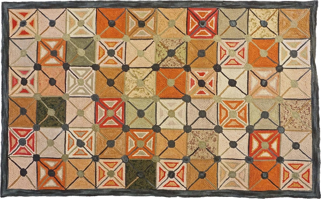 Eco-Friendly Camp Graystone 2x8 Hooked Rug Multi-Color Early American Style (1 of 2)