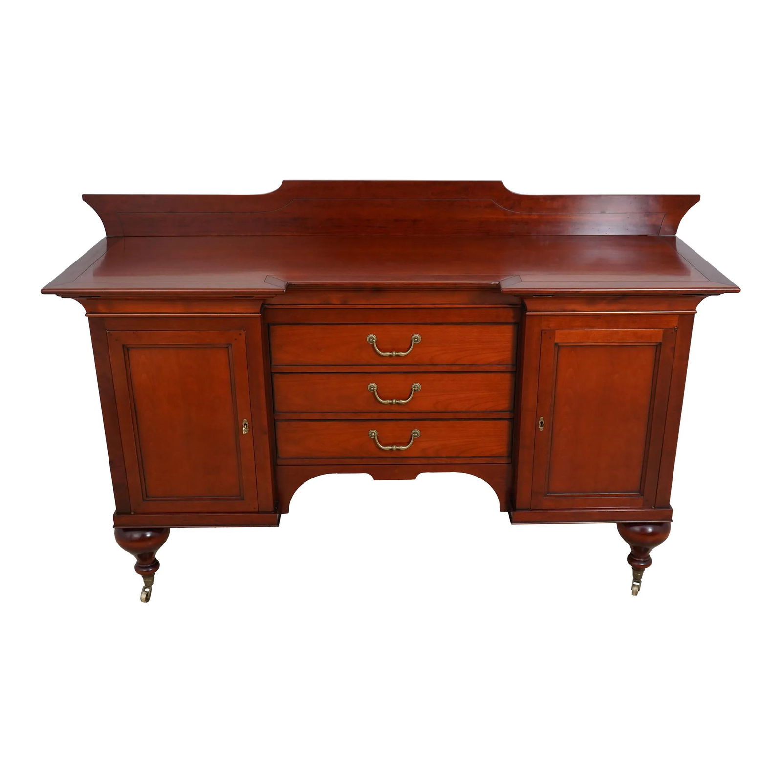Elegant Country French Cherry Sideboard with Brass Hardware (1 of 10)