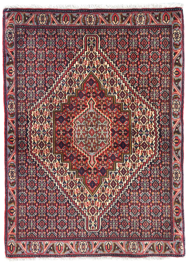 Vintage Handmade 2'6 x 3'3 Purple Tribal Geometric Wool Rug (1 of 11)