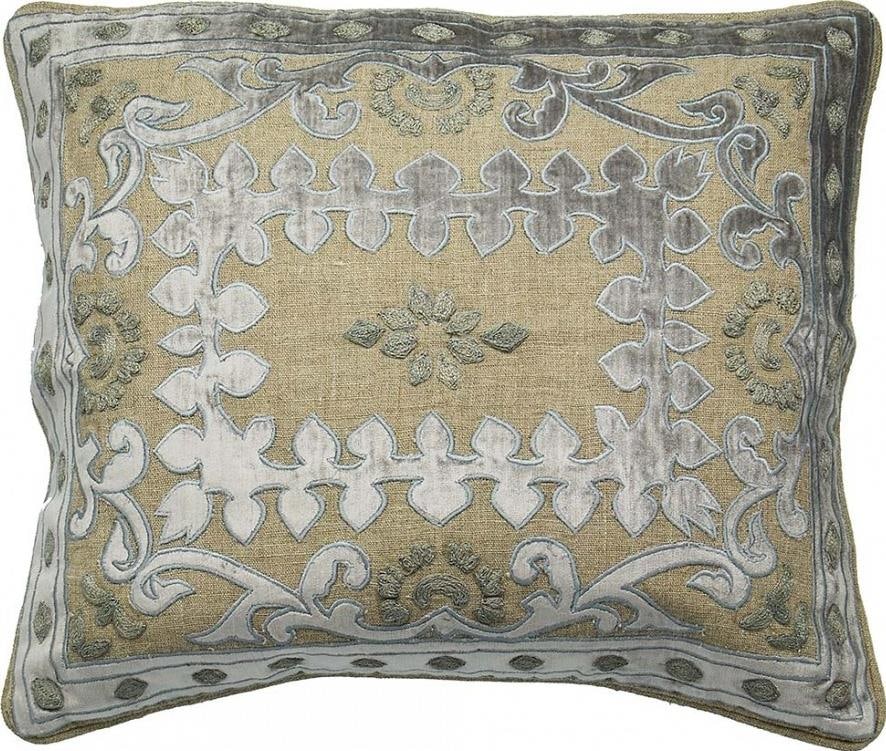 Provence Home Victorian Velvet Pillow Champagne Finish 16x20 (1 of 1)