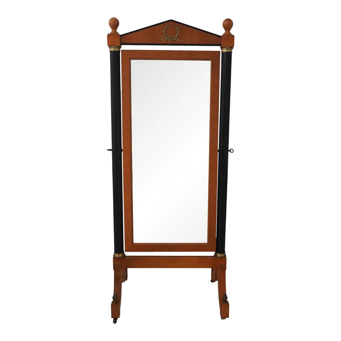 Thomasville Grand Classics Ebony Column Cheval Mirror French Empire Style: Thomasville Grand Classics Ebony Column Cheval Mirror French Empire Style Elevate your space with this stunning Thomasville Grand Classics French Empire Style Cheval Mirror, reflecting timeless elegan