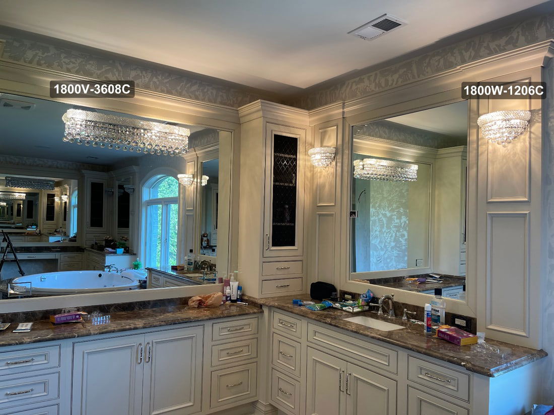 Artistry Primo 6 Light Modern Chrome Vanity Wall Sconce 44 Inch Crystal (1 of 3)