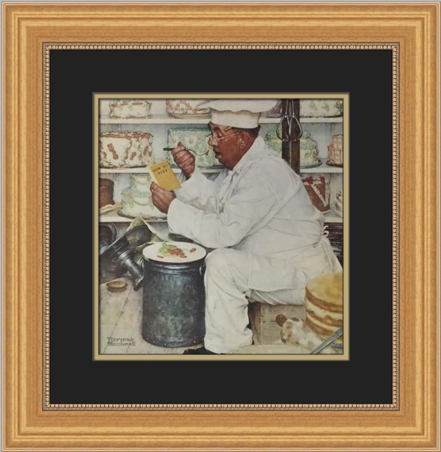 Norman Rockwell How To Diet Framed Art Print 1975 Americana (1 of 2)